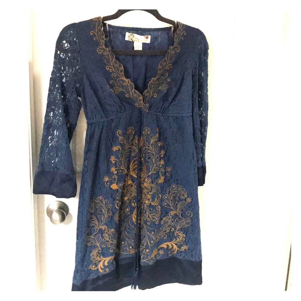 New Flying Tomato Blue Lace Dress